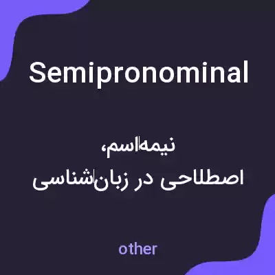 معنی semipronominal به فارسی معنی semipronominal به فارسی