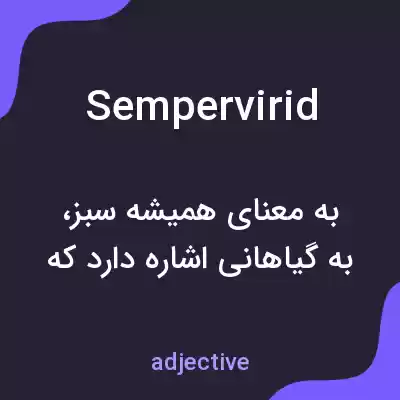 معنی sempervirid به فارسی معنی sempervirid به فارسی