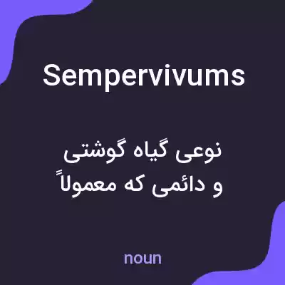 معنی sempervivums به فارسی معنی sempervivums به فارسی