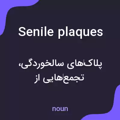 معنی senile plaques به فارسی معنی senile plaques به فارسی