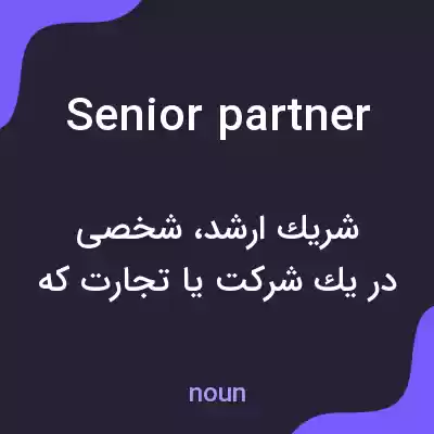 معنی senior partner به فارسی معنی senior partner به فارسی