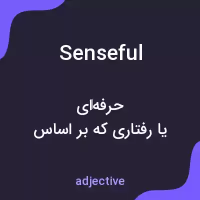 معنی senseful به فارسی معنی senseful به فارسی