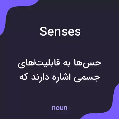 معنی senses به فارسی معنی senses به فارسی