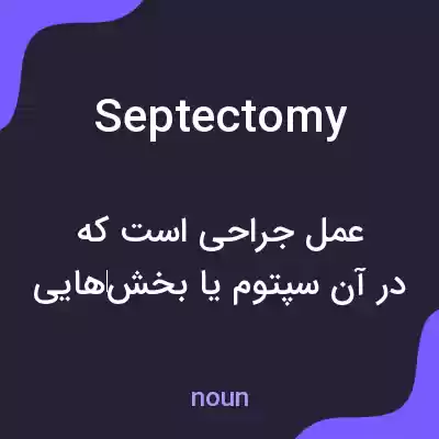 معنی septectomy به فارسی معنی septectomy به فارسی