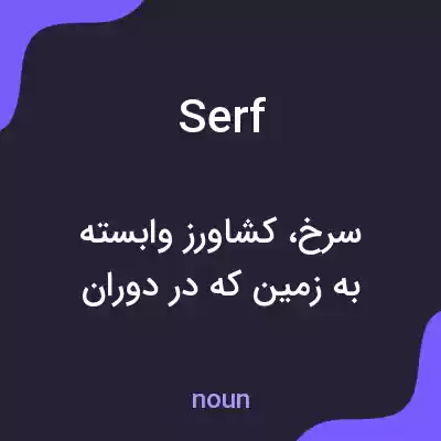 معنی serf به فارسی معنی serf به فارسی
