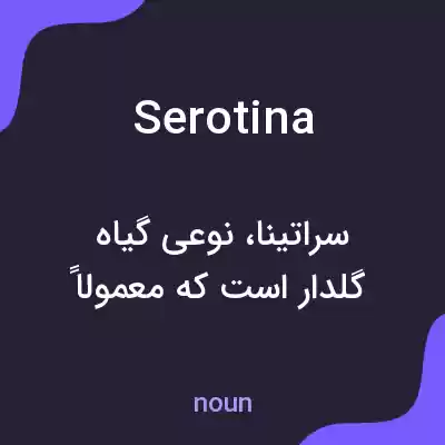 معنی serotina به فارسی معنی serotina به فارسی