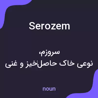 معنی serozem به فارسی معنی serozem به فارسی