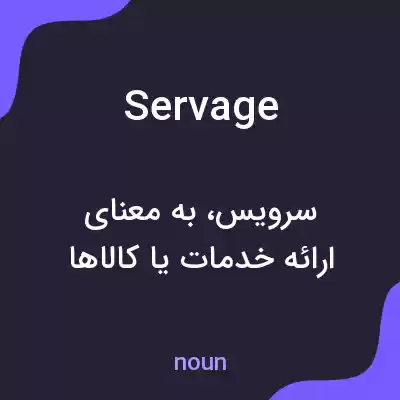 معنی servage به فارسی معنی servage به فارسی