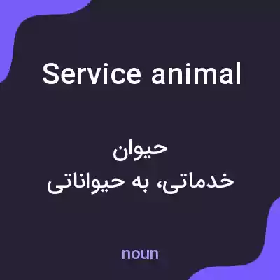 معنی service animal به فارسی معنی service animal به فارسی