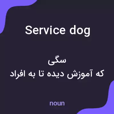 معنی service dog به فارسی معنی service dog به فارسی