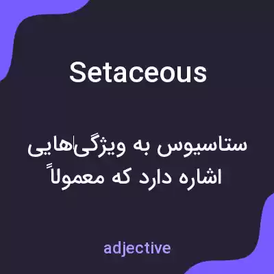 معنی setaceous به فارسی معنی setaceous به فارسی
