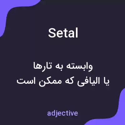 معنی setal به فارسی معنی setal به فارسی