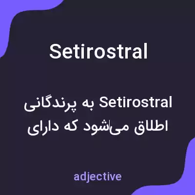 معنی setirostral به فارسی معنی setirostral به فارسی