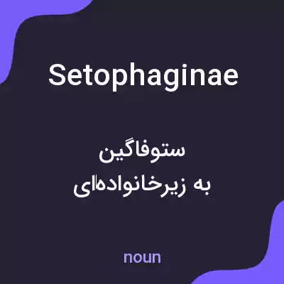 معنی setophaginae به فارسی معنی setophaginae به فارسی