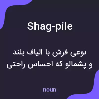 معنی shag-pile به فارسی معنی shag-pile به فارسی