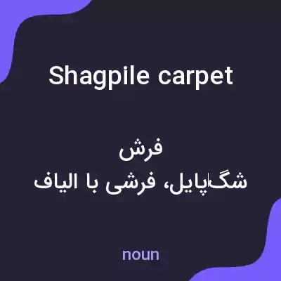 معنی shagpile carpet به فارسی