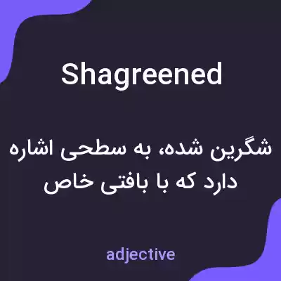 معنی shagreened به فارسی معنی shagreened به فارسی