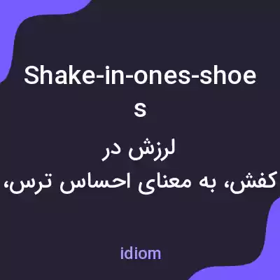 معنی shake-in-ones-shoes به فارسی
