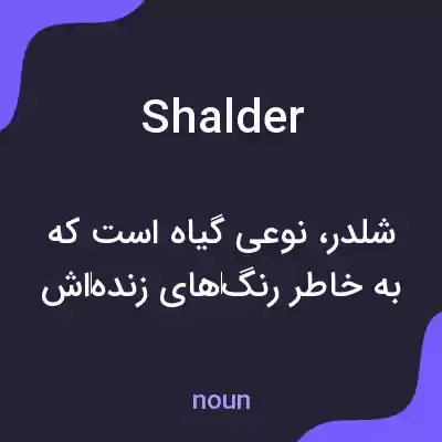 معنی shalder به فارسی معنی shalder به فارسی