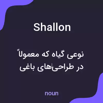 معنی shallon به فارسی معنی shallon به فارسی