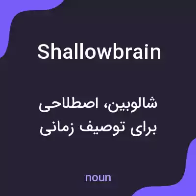 معنی shallowbrain به فارسی معنی shallowbrain به فارسی
