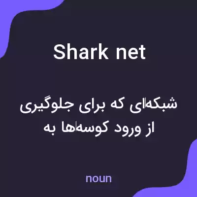 معنی shark net به فارسی معنی shark net به فارسی