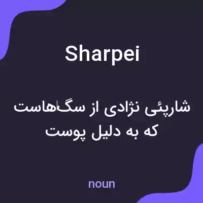 معنی sharpei به فارسی