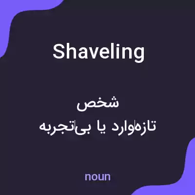 معنی shaveling به فارسی معنی shaveling به فارسی