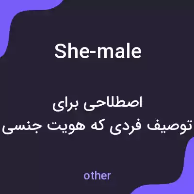 معنی she-male به فارسی معنی she-male به فارسی