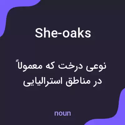 معنی she-oaks به فارسی معنی she-oaks به فارسی