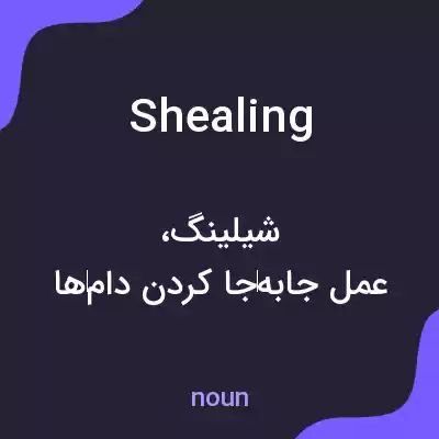 معنی shealing به فارسی معنی shealing به فارسی