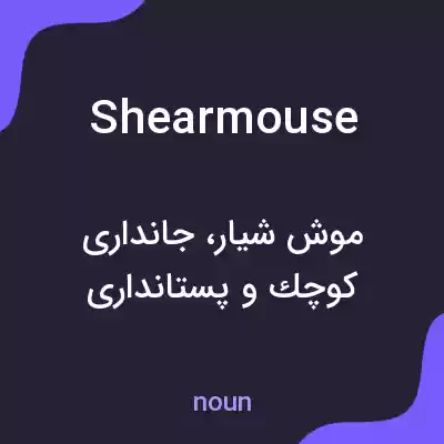 معنی shearmouse به فارسی معنی shearmouse به فارسی