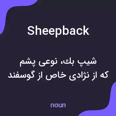 معنی sheepback به فارسی معنی sheepback به فارسی