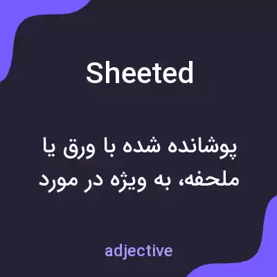 معنی sheeted به فارسی معنی sheeted به فارسی