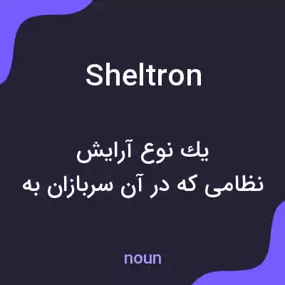 معنی sheltron به فارسی معنی sheltron به فارسی