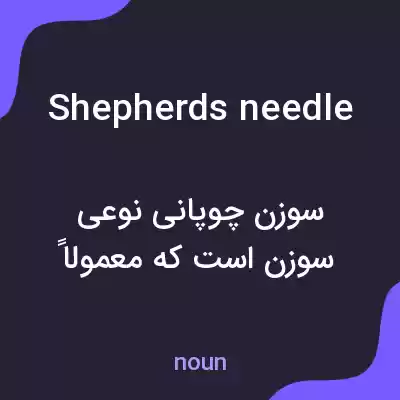 معنی shepherds needle به فارسی معنی shepherds needle به فارسی