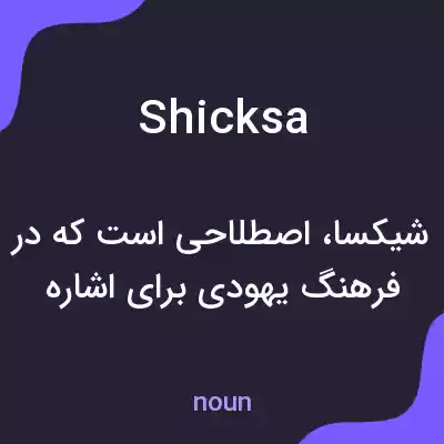معنی shicksa به فارسی معنی shicksa به فارسی