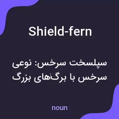 معنی shield-fern به فارسی معنی shield-fern به فارسی