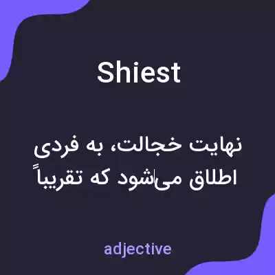 معنی shiest به فارسی معنی shiest به فارسی