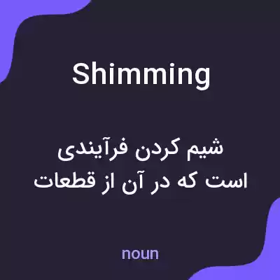 معنی shimming به فارسی معنی shimming به فارسی