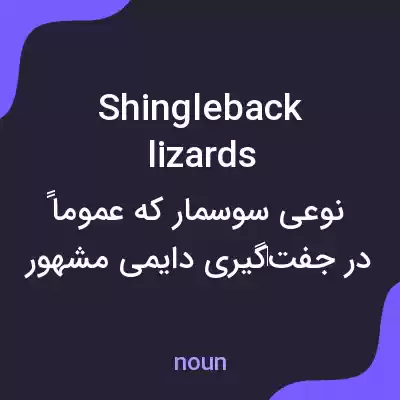 معنی shingleback lizards به فارسی معنی shingleback lizards به فارسی