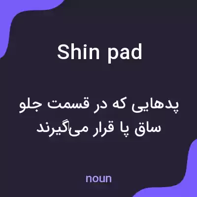 معنی shin pad به فارسی معنی shin pad به فارسی