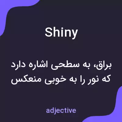معنی shiny به فارسی معنی shiny به فارسی