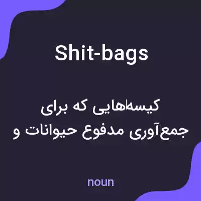 معنی shit-bags به فارسی