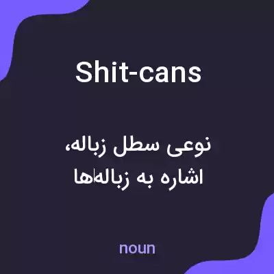 معنی shit-cans به فارسی