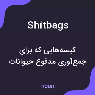 معنی shitbags به فارسی