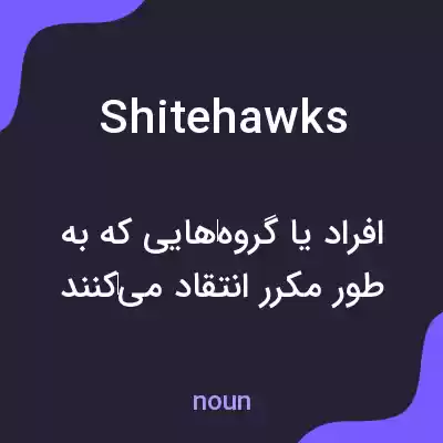 معنی shitehawks به فارسی
