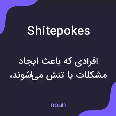 معنی shitepokes به فارسی