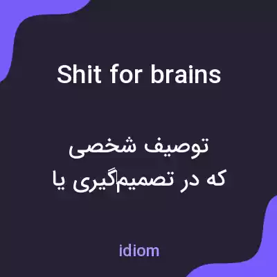 معنی shit for brains به فارسی معنی shit for brains به فارسی