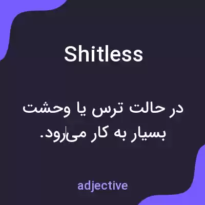 معنی shitless به فارسی معنی shitless به فارسی